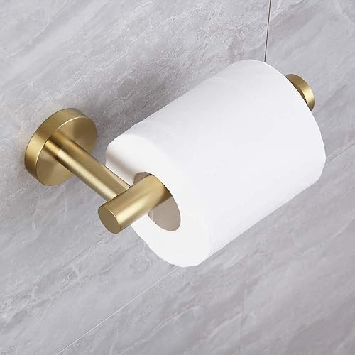 Miniatura 3 de kimzcn Portarrollos de papel higiénico dorado cepillado SUS 304 Acero inoxidable Cuarto de baño Hotel 5 pulgadas TP titular cocina rollo dispensador