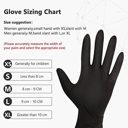 Image of Nitrile Disposable Gloves Pack of 100, Latex Free Safety Working Gloves for Food Handle or Industrial Use