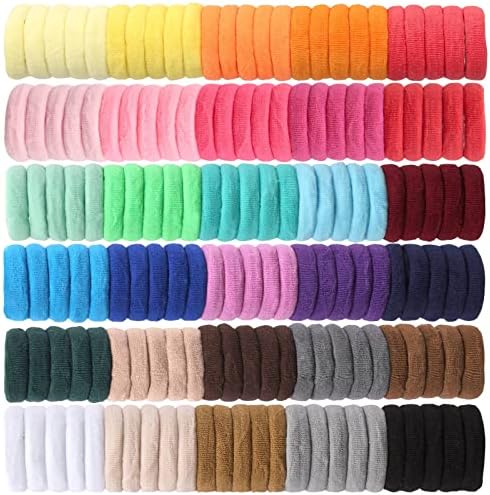 Isbasa 300pcs Baby Hair Ties, Toddler Hair Accessories Elastic Hair, Bands Soft Scrunchies for Toddlers Infants, Small Rubber Bands for Kids Baby Girls (30 Colors)