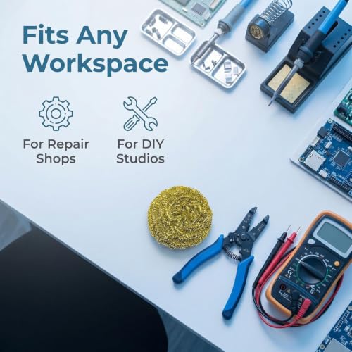 Image of 6 Pieces Soldering Tip Cleaner Solder Tip Cleaning Wire, Brass Soldering Iron Tip Cleaner Kit, Brass Ball Wire Type fleaning Soldering Iron Head Soldering Station Tip