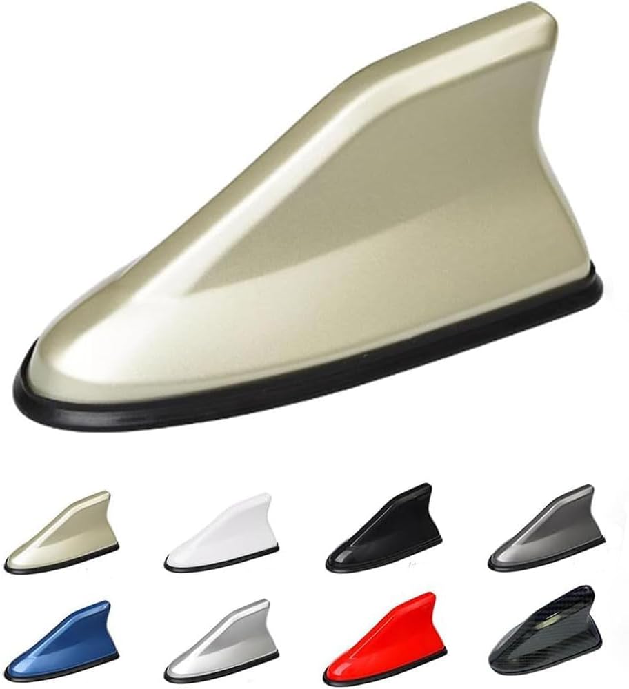 Car Shark Fin Antenna Cover for Renault Kadjar Kangoo Kangoo Express Maxi,Automotive Top Roof Aerials Shark Fin Tail Receiving Antenna Decoration Modification Accessories,Gold