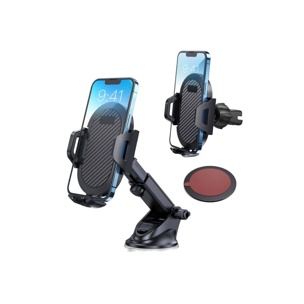 Lusosh-Universal-Car-Phone-Holder-MountOff-Road-ProtectionMilitary-Grade-Suction-Hands-Free-Dashboard-Windshield-Air-Vent-Phone-Holder-for-Car-Fit-for-All-Smartphones