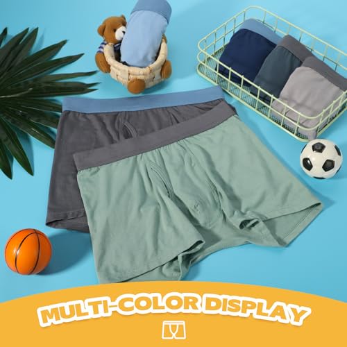 Image of BAMBOO COOL Boys' Boxer Briefs 6-18Y Underwear Moisture-Wicking Lightweight and Ultra Soft 6-Pack