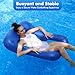 Floating Water Floating Field Style Style Pure Color Children and Adults Rest Sunlight Bath Pneumatic seat Lounge Chair Water Party Toys (Navy Blue)