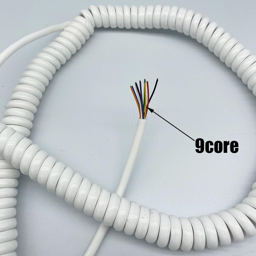 Espiral enrollada Cable elástico helicoidal for muelle de placa trasera, 3 metros, 9 núcleos, 0,2 mm, cuadrado, for elevación hidráulica, cable elástico en espiral Alambre de tensión