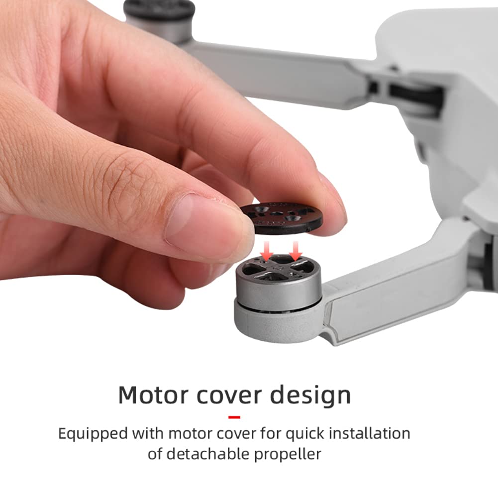 GeKLok Hélices Silencieuses DJI Mavic Mini 2 - 2 Paires + Accessoires (Noir)