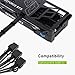 EZDIY-FAB GPU Power Sleeved Cable Extension, 16pin(12+4) 12VHPWR PCIe 5.0 Connector Male to 3X PCIE 8 PIN for RTX4070ti/ 4080/ 3090Ti, with Pre-Installed Cable Combs-16AWG/Black