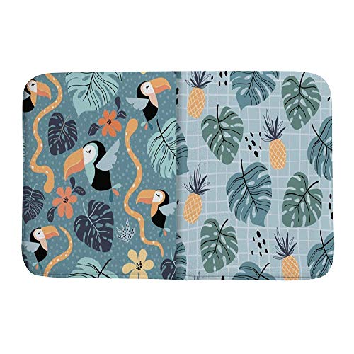 Tapis de bain antidérapant super absorbant motif oiseaux - 2