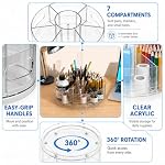 Clear Rotating Organizer, Acrylic Pen Holder, Marker Organizer - Image 6