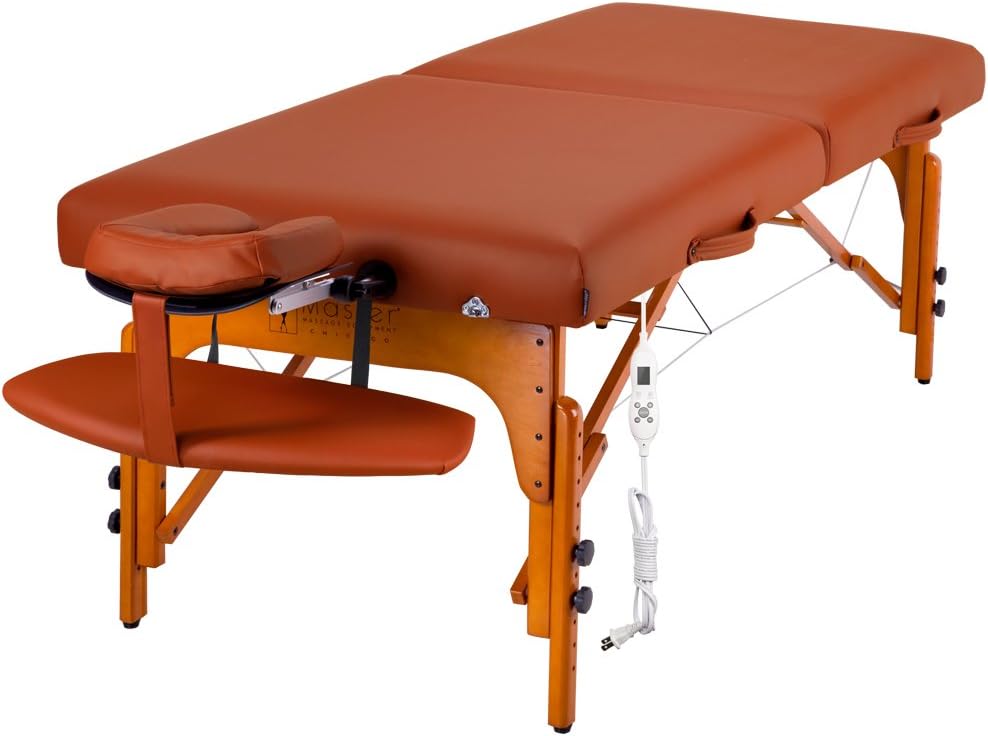 Master Massage 31" Santana Therma Top Portable Massage Table Package (Built in Heating Pads)- Esthetician Bed- Folding Massage Table with Heated Top