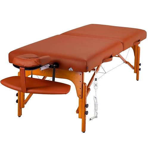 Miniatura 9 de Master Massage Santana LX - Paquete de mesa de masaje portátil de 31 pulgadas espuma viscoelástica Reiki Mountain Rojo castañoolmo estándar canela