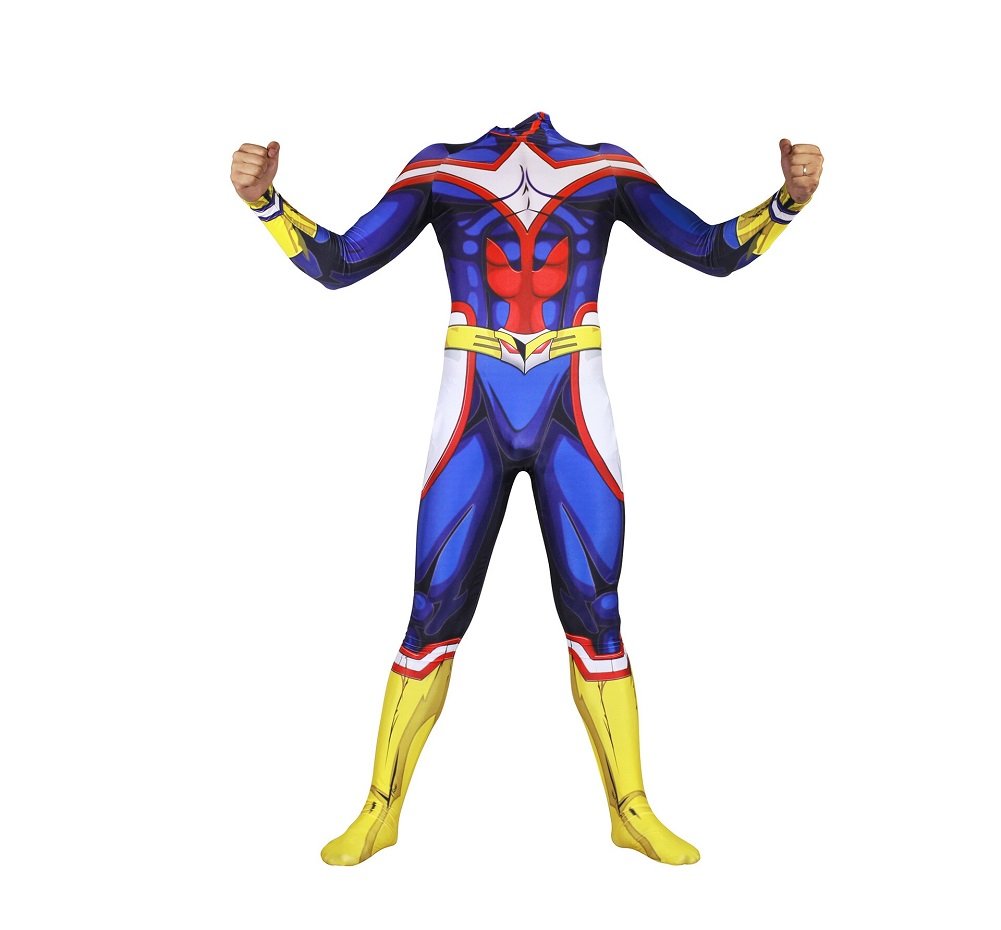 SevenJuly1 My Hero Academia All Might Jumpsuit Halloween Cosplay Costume Bodysuit