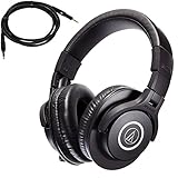 audio-technica ath-m40x professional monitor headphones Ingeniería de vanguardia y construcción robusta con controladores de 40 mm con imanes de tierras raras y bobinas de voz de alambre de aluminio revestido de cobre.