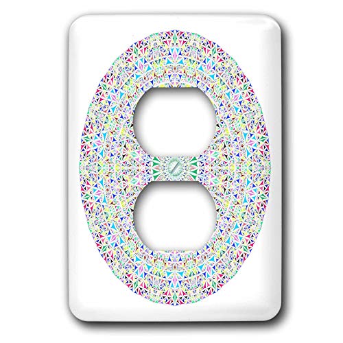 Cache-prise double 3dRose avec motif géométrique mandala de style bohème