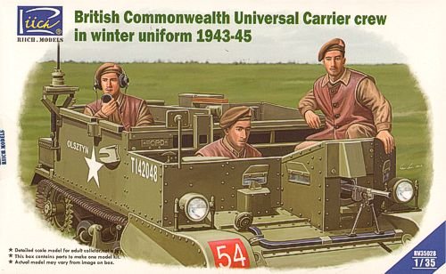 Riich Models RV35028 Figure British Commenwe G14 Universal Carrier Crew Winter Uniform 1943 – 45