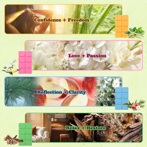Image of SCENTORINI Wax Melts, Summer Scent Wax Cubes for Healing Calming Relax | Scented Soy Wax Melts for Warmer, Strong Scent Candle Wax, 2.5oz*4 Pack, Home Fragrances and Decoration