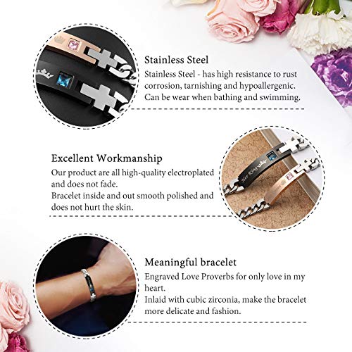 Zysta Her King & His Queen - Braccialetto con