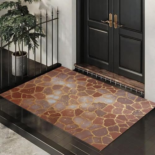 Tapis style mosaïque de luxe 60x90 cm chic et antidérapant