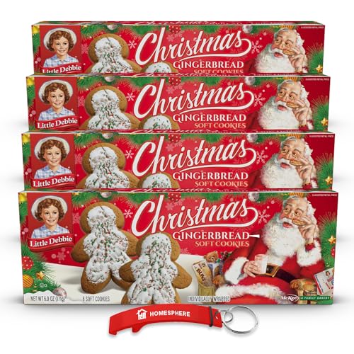 Little Debbie Gingerbread Soft Cookies (4 Packs, Total of 32
