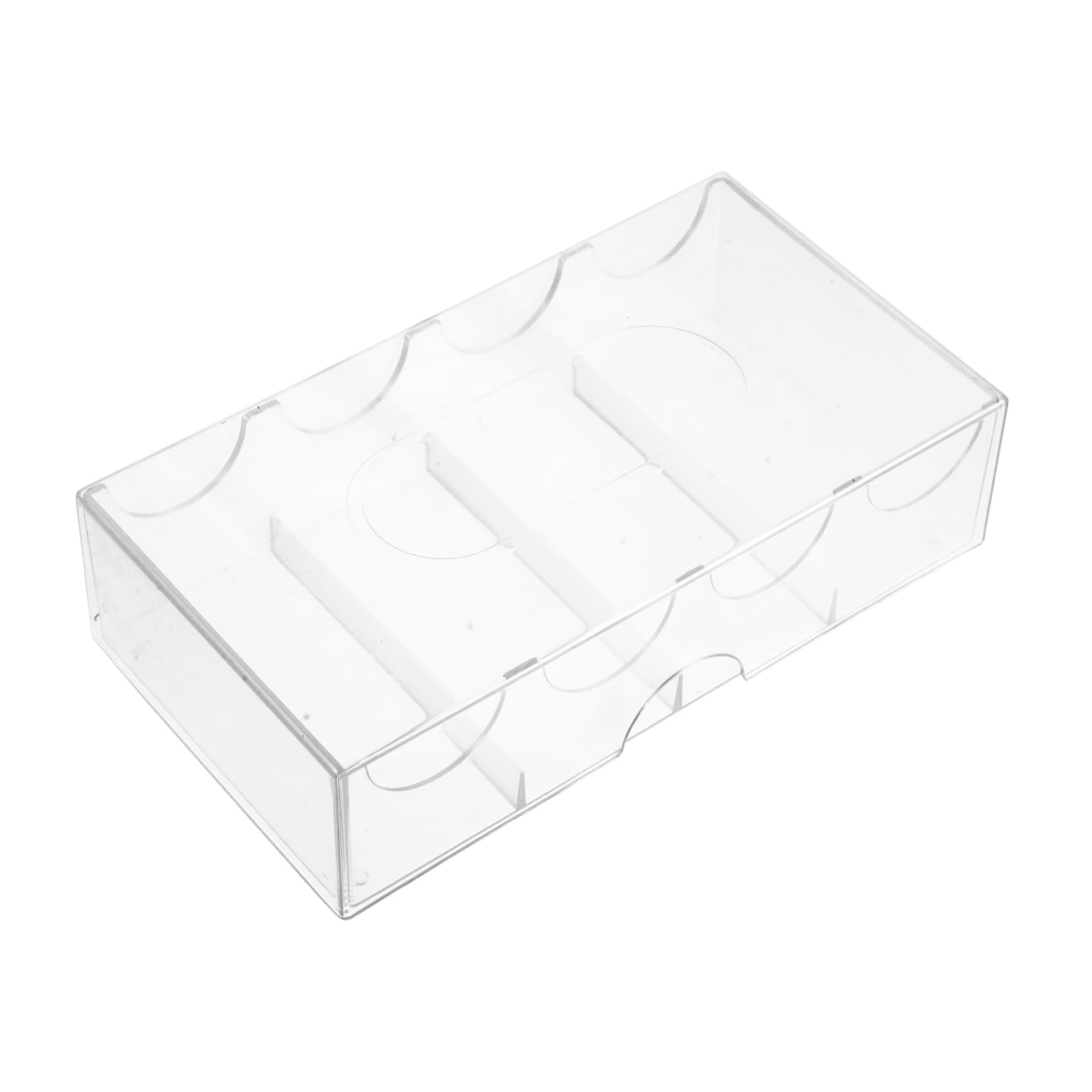 MOLUCKFU Poker Chip Storage Box Poker Chip Holder 4-grid Poker Chip Organizer for Household Poker Chip Holder