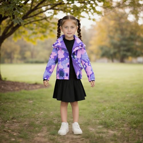 Kids Waterproof Rain Jackets Lightweight Raincoats Fleece Lining Loose Fit Casual Hooded Windbreaker for Boys Girls2