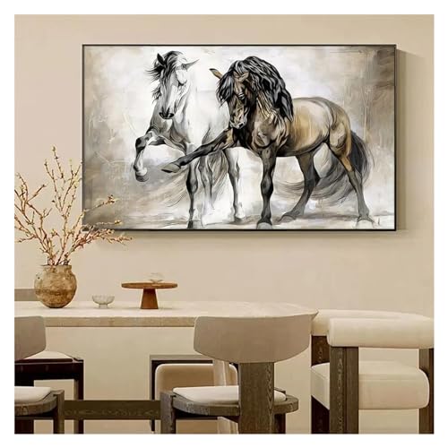 Tableau dessin de cheval style littéraire rétro art mural 40x60 - 4