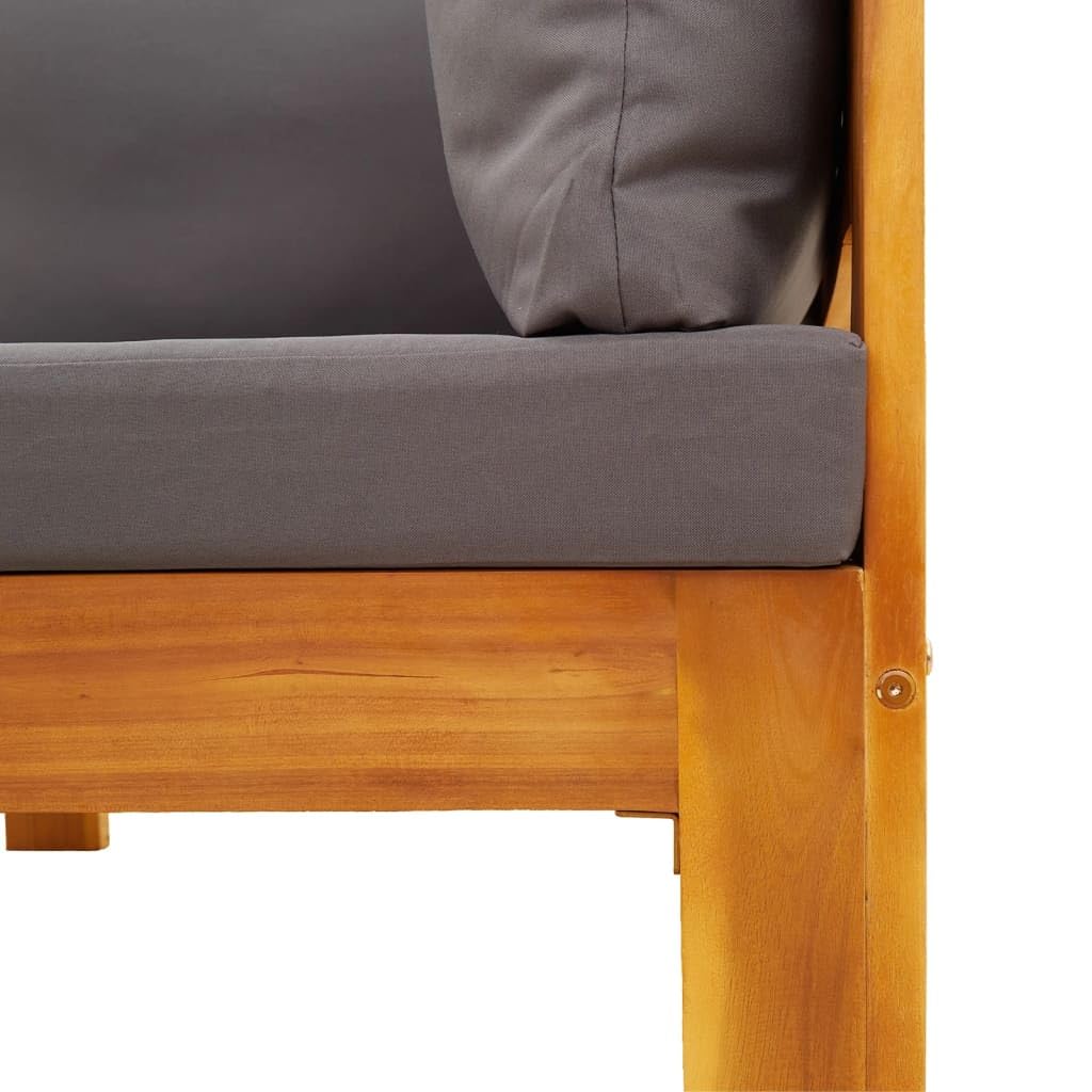 vidaXL Salon de Jardin avec Coussins 6 pcs Bois d'acacia Solide