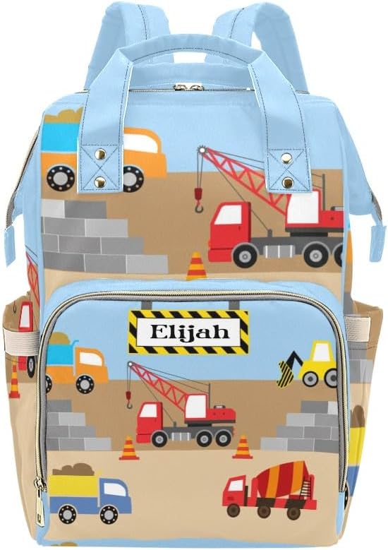 Safari Jungle Animals Personalized Diaper Bag Backpack Custom Name Large Capacity Diaper Backpack Travel Daypack Nursing Nappy Bag Mommy Gift
