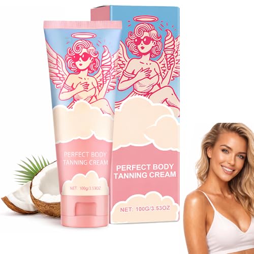 Image of Perfect Body Tanning Cream, Tanning Accelerator,Hydrating Sunbed Cream for Deep Results, Skin Tanning, Natural Ingredients, Fast Absorbing, Lightweight & Moisturizing,100g