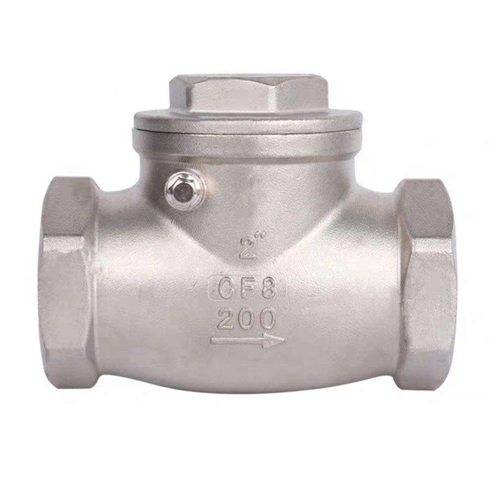 SBSSYVLMV Check Valves DN15-DN50 Stainless Steel Wire Mouth Horizontal Non-Return Valve 1/2-2 Inch 304 Female Thread Swing(DN25)