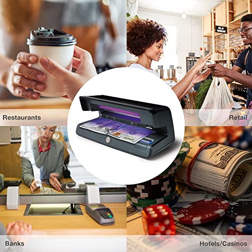Safescan 70 Uv Counterfeit Bill Detector, Small Footprint, Lightweight, Great For Bills, Ids, Credit Cards, Suits All Currencies, Powerful 9W Uv Light, White Light, Ce Certified, 3-Year Warranty #TOP5