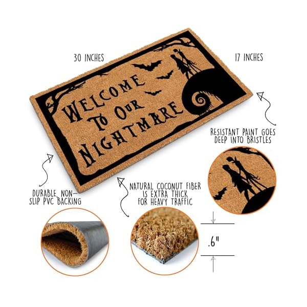   MAINEVENT-Nightmare-Christmas-Door-Mat-30x17-Inch-Jack-Doormat-Welcome-Mat