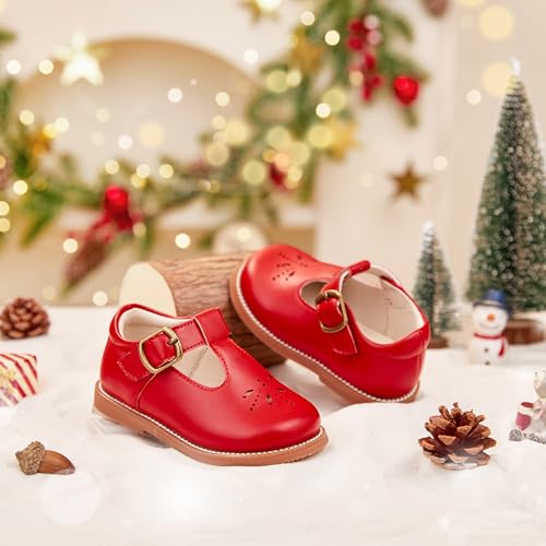 Image of PHIRAMIN Toddler Girl Mary Jane Dress Shoes-Little Girl School Uniform Shoes for Wedding Party