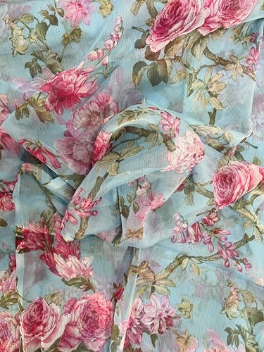 Image of Garden Vareli Floral Print Nara Chiffon Saree