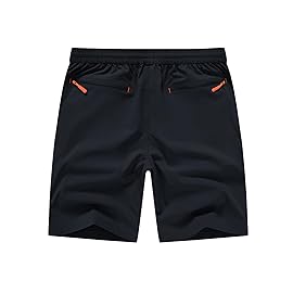 TBMPOY Men\'s Shorts 9 Hiking Running Shorts Zipper Pockets Athletic Outdoor Sports Gym Workout Short 4 Pockets Navy XL