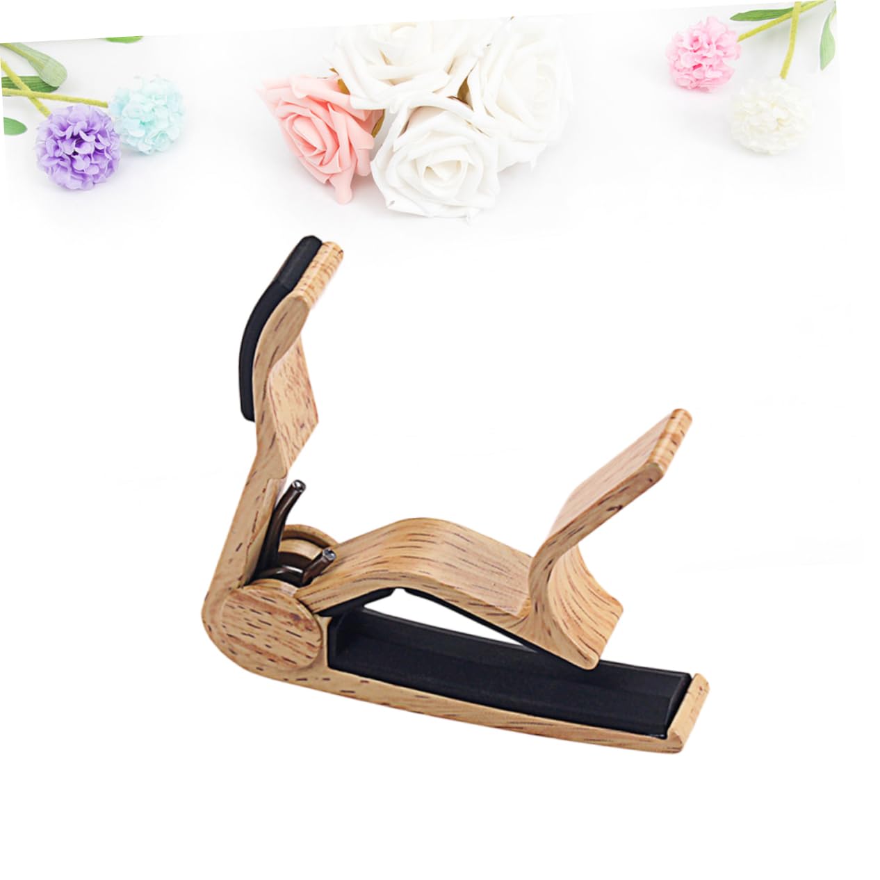 HEMOTON Guitar Capo for Acoustic and Electric Guitars Wood Color Clamp for Easy Tuning Quick Release Durable Construction for Beginners and Professionals