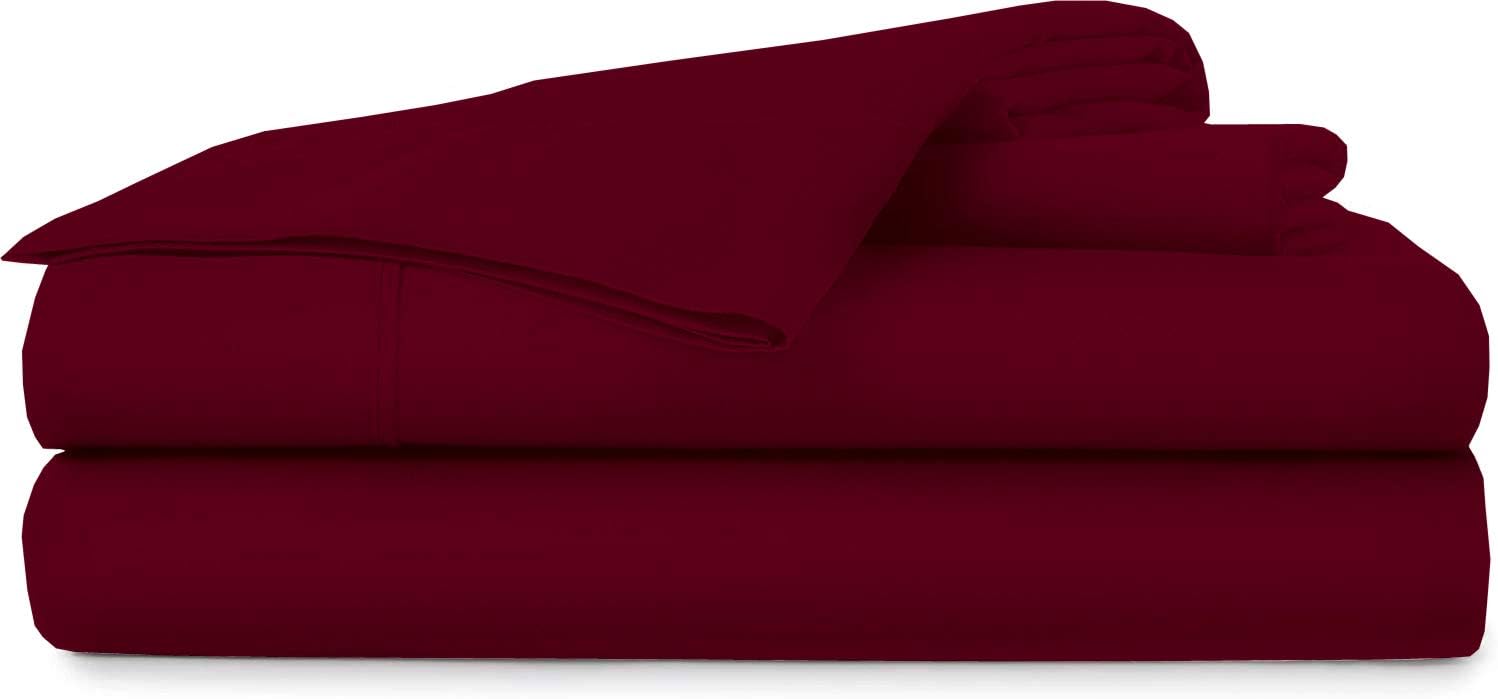 Sheet Set 600TC 4 Piece Twin Size 39x75 Deep Pocket Luxury Soft and Comfy 100% Cotton Sky Blue Solid Bed Sheets for Twin Size Mattress