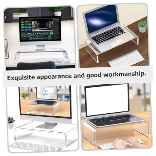 Support écran acrylique transparent pour une organisation de bureau zen