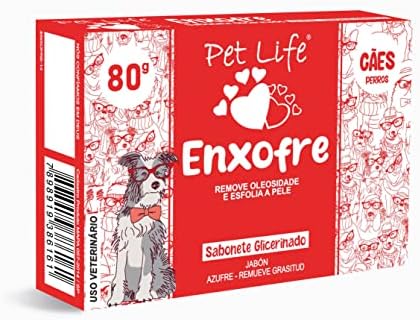 Sabonete Enxofre Pet Life Cães e Gatos 80 g