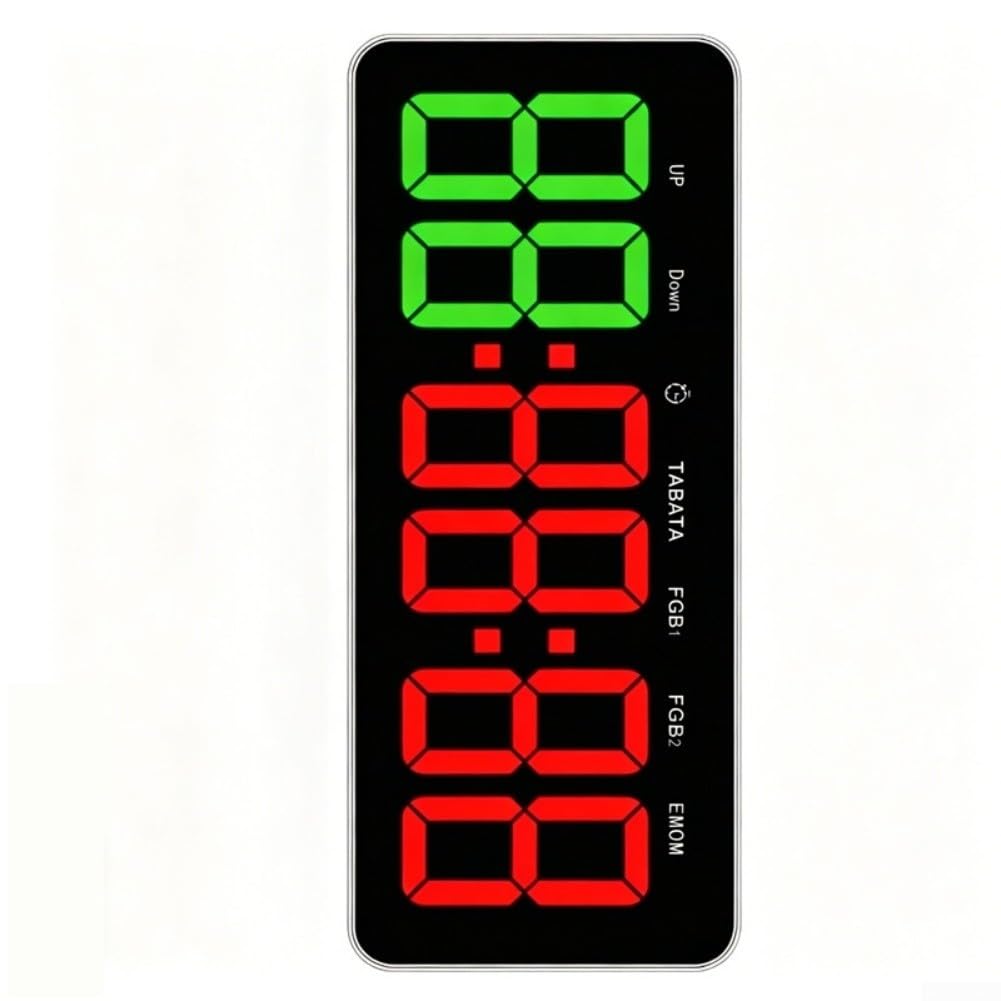 Temporizador digital de entrenamiento ABS con pantalla LED de 3 pulgadas (2