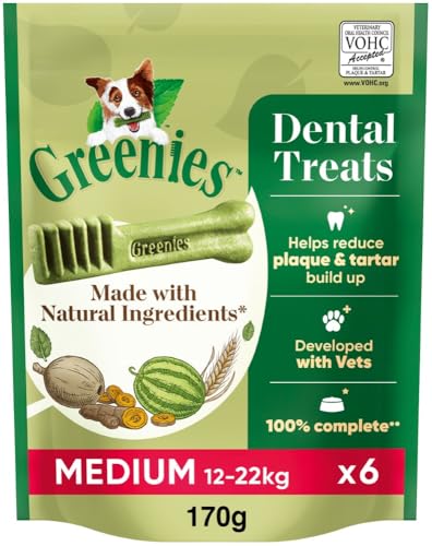 GREENIES Dental Treats Medium für Hunde von 12-22kg, 6 x 170g