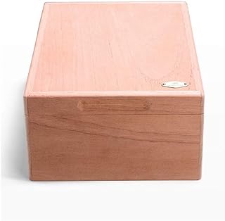 Humidors Cigar Box, Natural Unpainted Mellow Cedar Wood Solid Cigar Humidor, Cigar Cabinet,Anti-Pressure Leather Wooden
