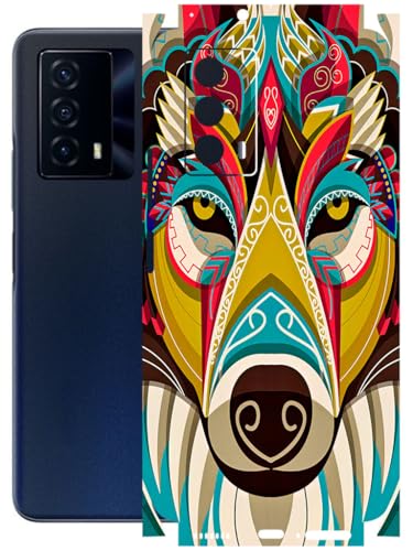 Image of AtOdds - Full Body Back Screen Guard Protector Film - Lamination Wrap Skin Sticker Compatible with IQOO Z5 | Scratchproof Matte Finish (Mighty Wolf)
