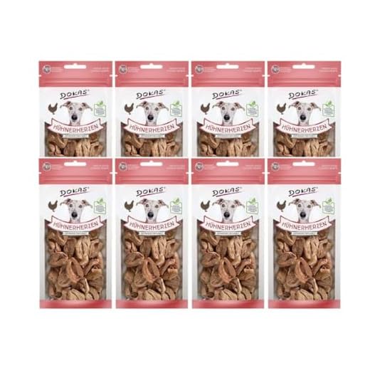 Dokas Dog Snack Hühnerherzen gefriergetr. 22g (Menge: 8 je Bestelleinheit)