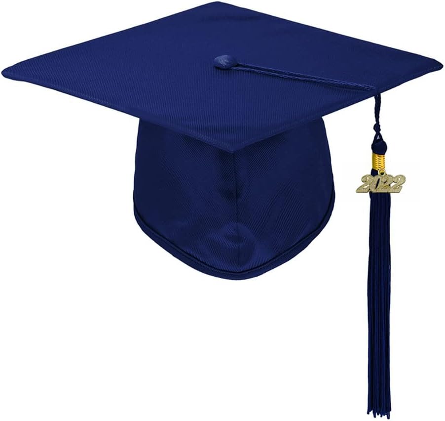 Annhiengrad Unisex Adult Shiny Graduation Cap with Tassel 2022, 13 Colors, Adjustable