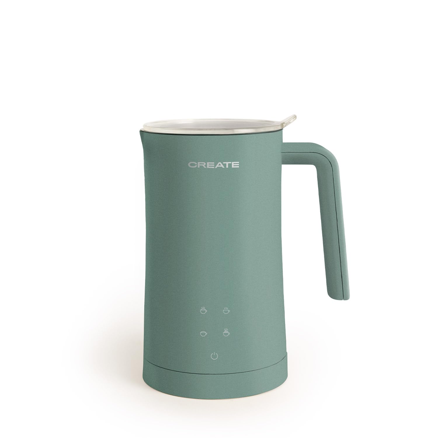 CREATE/​MILK FROTHER STUDIO/​Espumador calentador de leche eléctrico verde sage/​Pantalla táctil, 4 programas automáticos, sitema de seguridad, 350ml, uso en frío o en caliente, 400 W