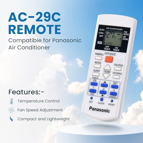 Image of Electronic Spices AC Remote | Compatible with Panasonic AC (Model AC-29C) with AAA Batteries