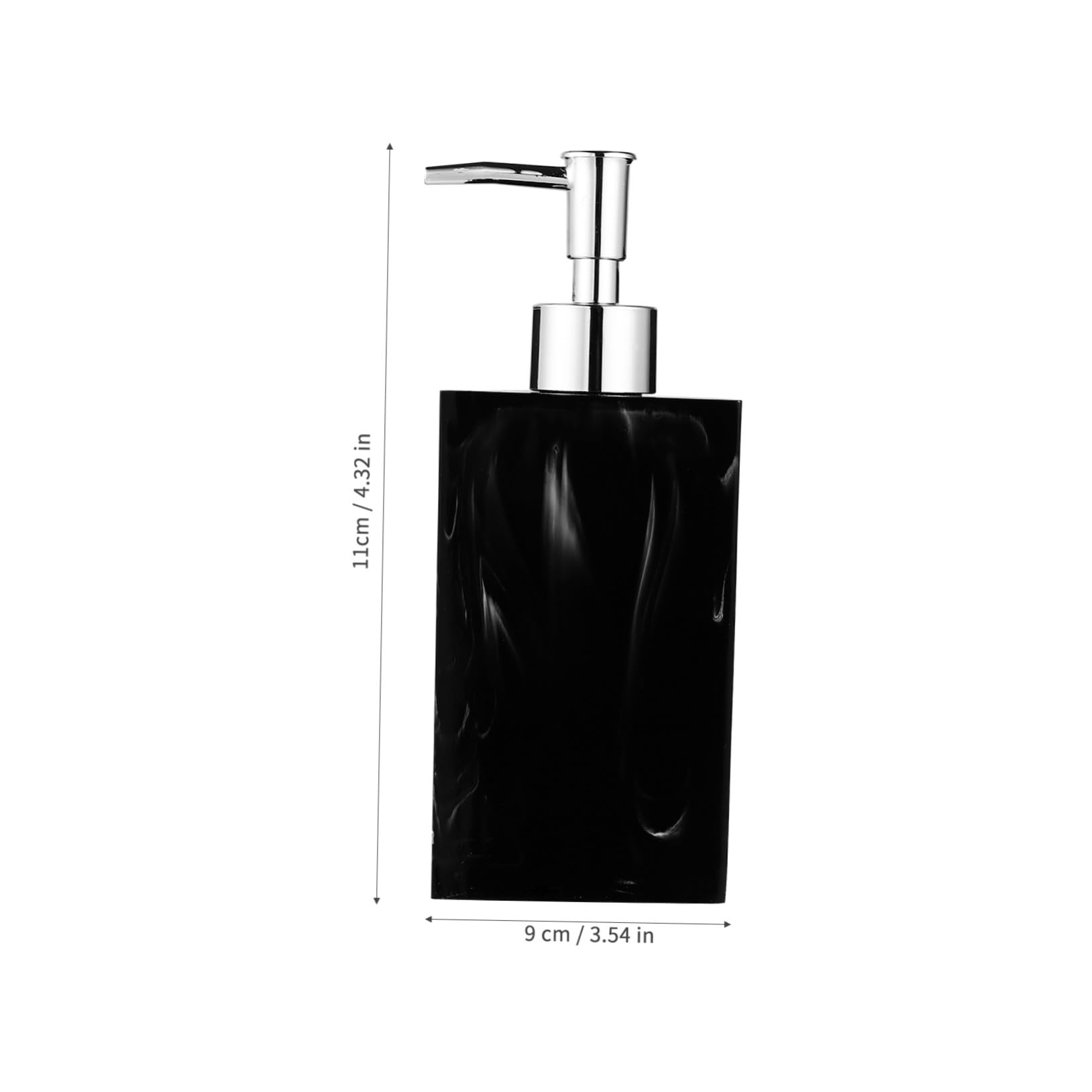 SOIMISS Juego de Accesorios de Baño Resina Negra 5 Piezas Efecto Mármol Fácil de Limpiar, Soporte para Cepillos, 2 Vasos y Jabonera