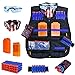 WORKER Nerf Guns N-Strike Elite - Gilet tattico per bambini, serie N-Strike Elite con 40 palline, 2 clip di ricarica, custodia per freccette, maschere tattiche, bracciale e occhiali di protezione