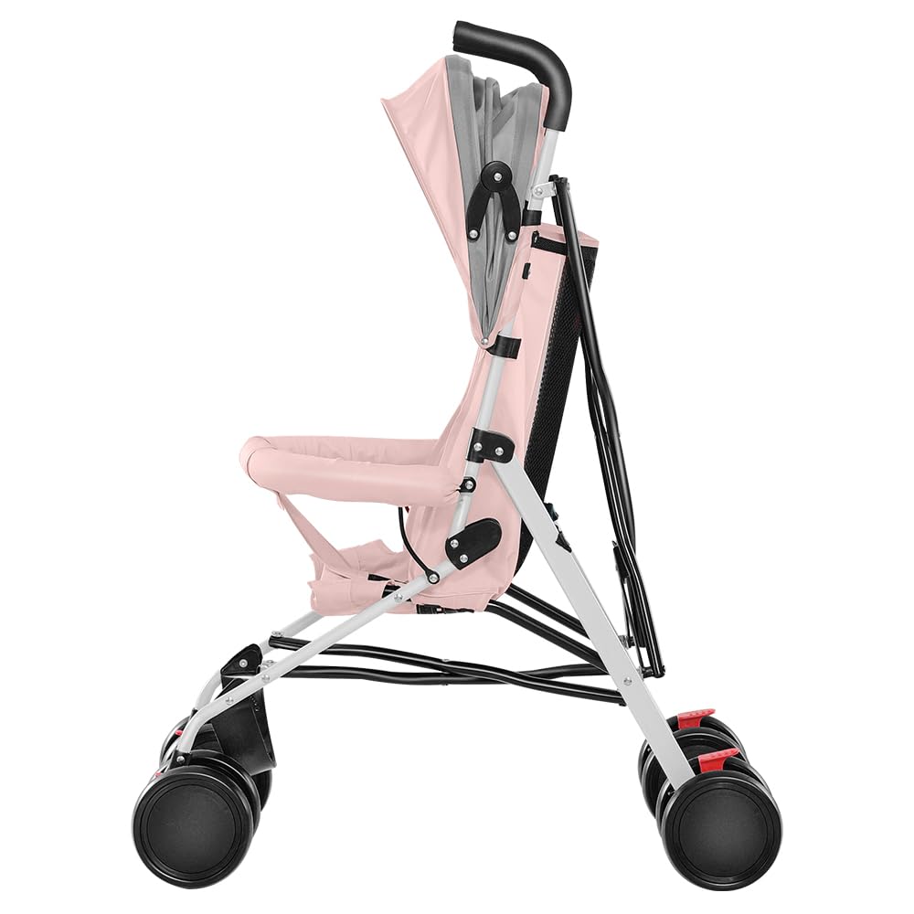 Passeggino Canna Multiposizione, compatto e leggero, 0-4 anni (15 kg max), passeggino cittadino, rosa